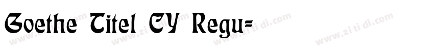 Goethe Titel CY Regu字体转换
